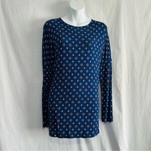 Mud Pie Blue & Orange Blouse – Size S/M, Vibrant & Stylish